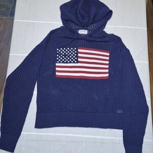 Universal Thread Navy Sweater with Flag Design